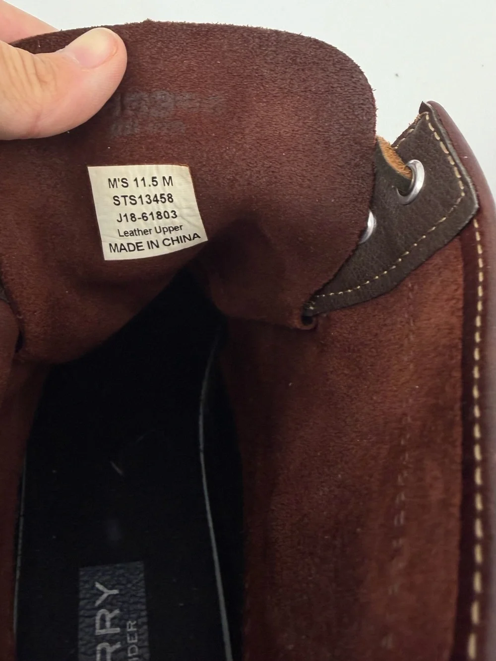 Sperry Brown Leather and Black Rubber Lace-Up Duck Boots